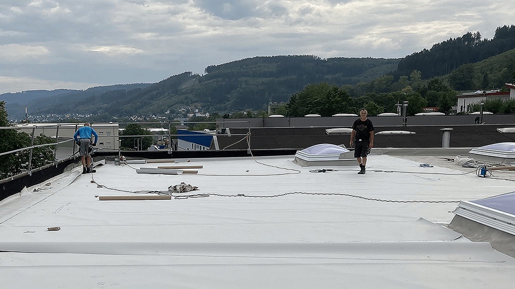Flachdach Baustelle