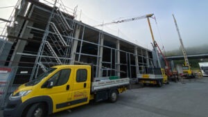 Hallenbau Baustelle