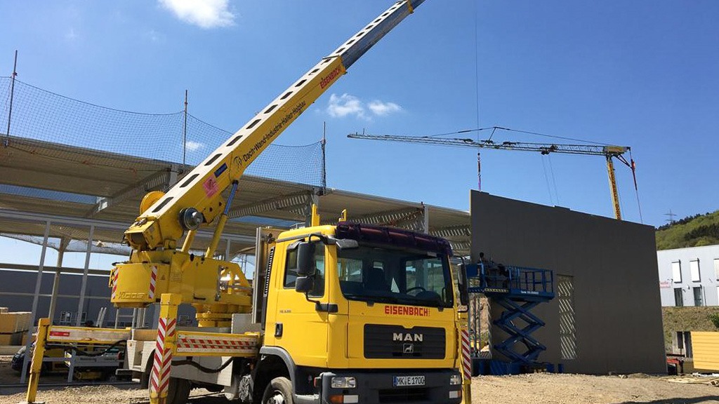Hallenbau Baustelle